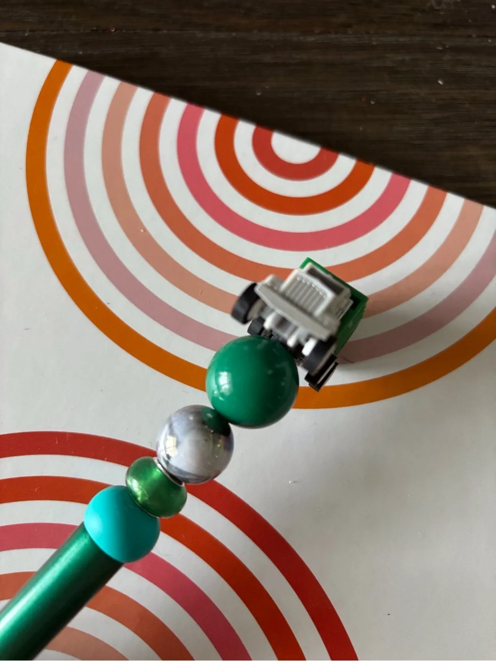 Large Trucks: Garbage Truck Handmade Beaded Pen